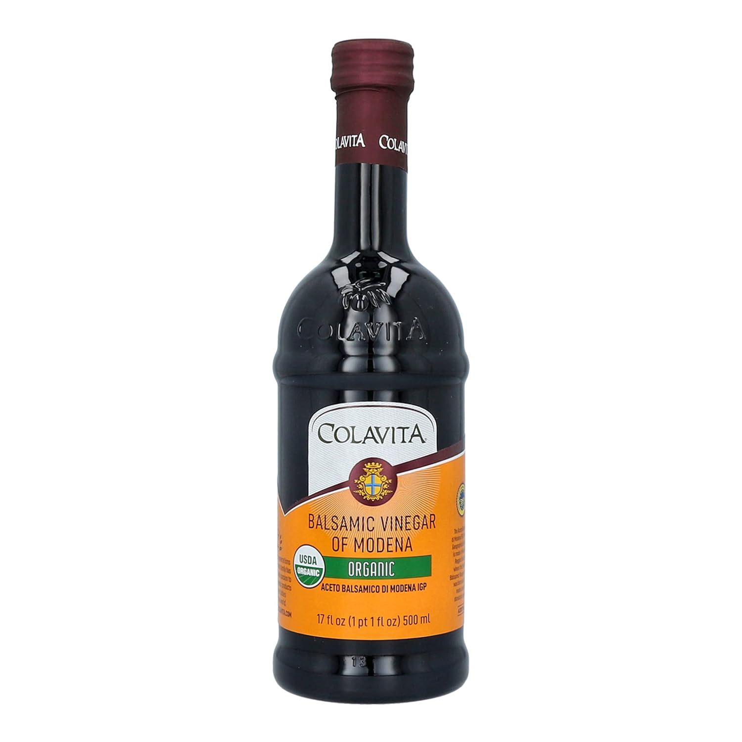 Colavita Organic Balsamic Vinegar of Modena, 17 Fl.Oz (Pack of 6)