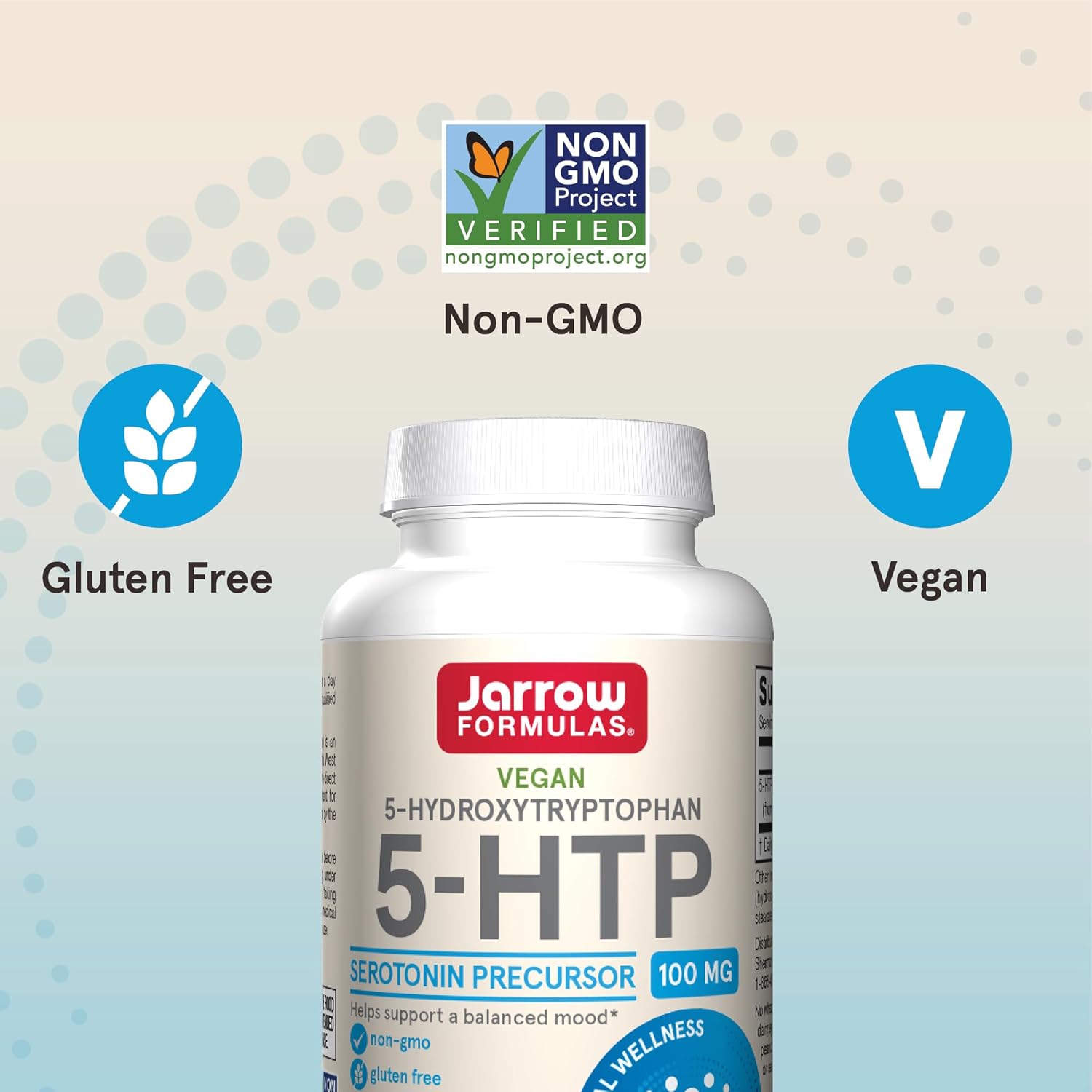 Jarrow Formulas® 5-Htp, 100 Mg, Serotonin Precursor, 60 Veggie Capsules, 60 Day Supply : Health & Household