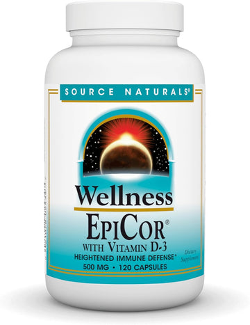 Source Naturals Wellness EpiCor with Vitamin D-3 for Heightened Immune Defense* - 120 Capsules