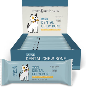 Dr. Mercola, Dental Chew Bones For Dogs, Large, 1 Box (12 Bones), Dog Dental Care That Helps Clean Teeth And Freshen Breath, Non Gmo, Soy Free, Gluten Free
