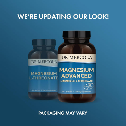 Dr. Mercola Magnesium Advanced, 30 Servings (90 Capsules), Dietary Supplement, Magnesium L-Threonate, Non-Gmo