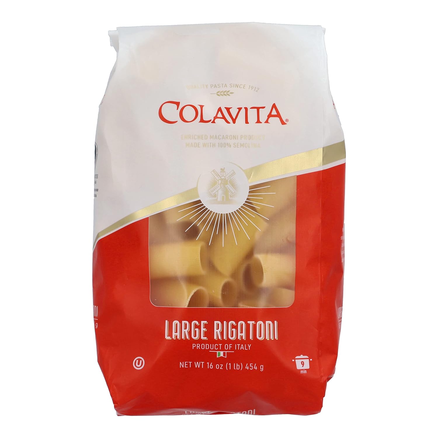 Colavita Pasta - Large Rigatoni, 1 Pound - Pack of 20