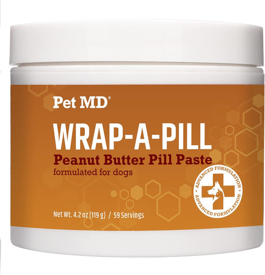 Pet Md Wrap-A-Pill Variety Pack - Peanut Butter Pill Paste, Cheese & Bacon Flavored Pill Paste For Dogs - 4.2 Oz Each
