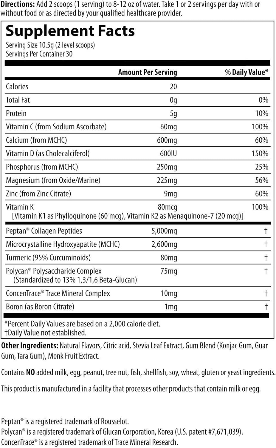 MRM Nutrition Bone Maximizer with Collagen | Orange Flavored | Bovine Collagen | MCHA + K2 + D3 | Bone + Joint Health | Hormone & antibiotic Free | Gluten-Free | 30 Servings