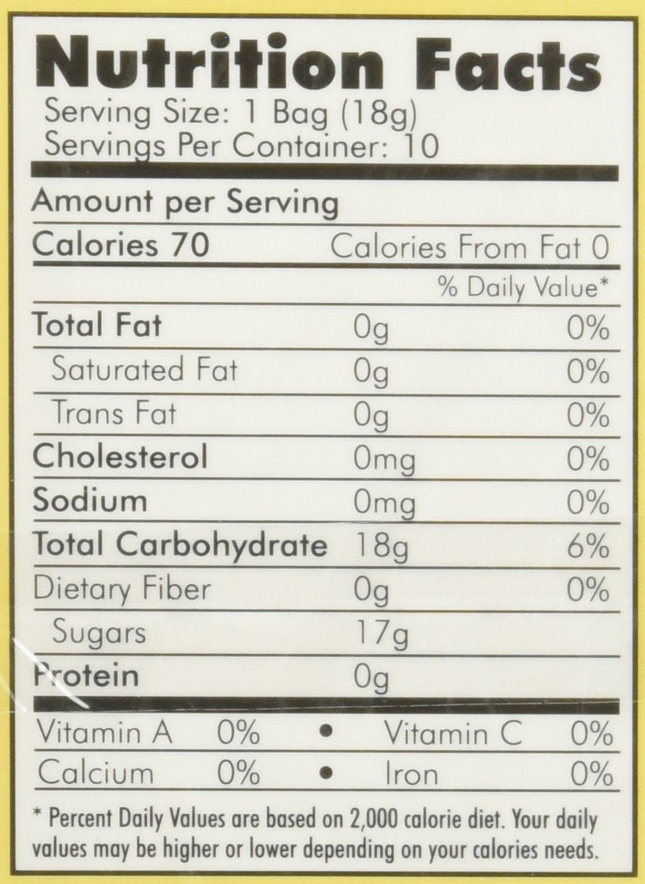Prince Of Peace Instant Tea, Ginger Honey Crystals, 10-Count (Pack Of 4)