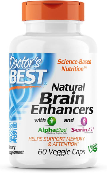 Doctor'S Best Natural Brain Enhancers, Non-Gmo, Vegan, Gluten Free, 60 Veggie Caps