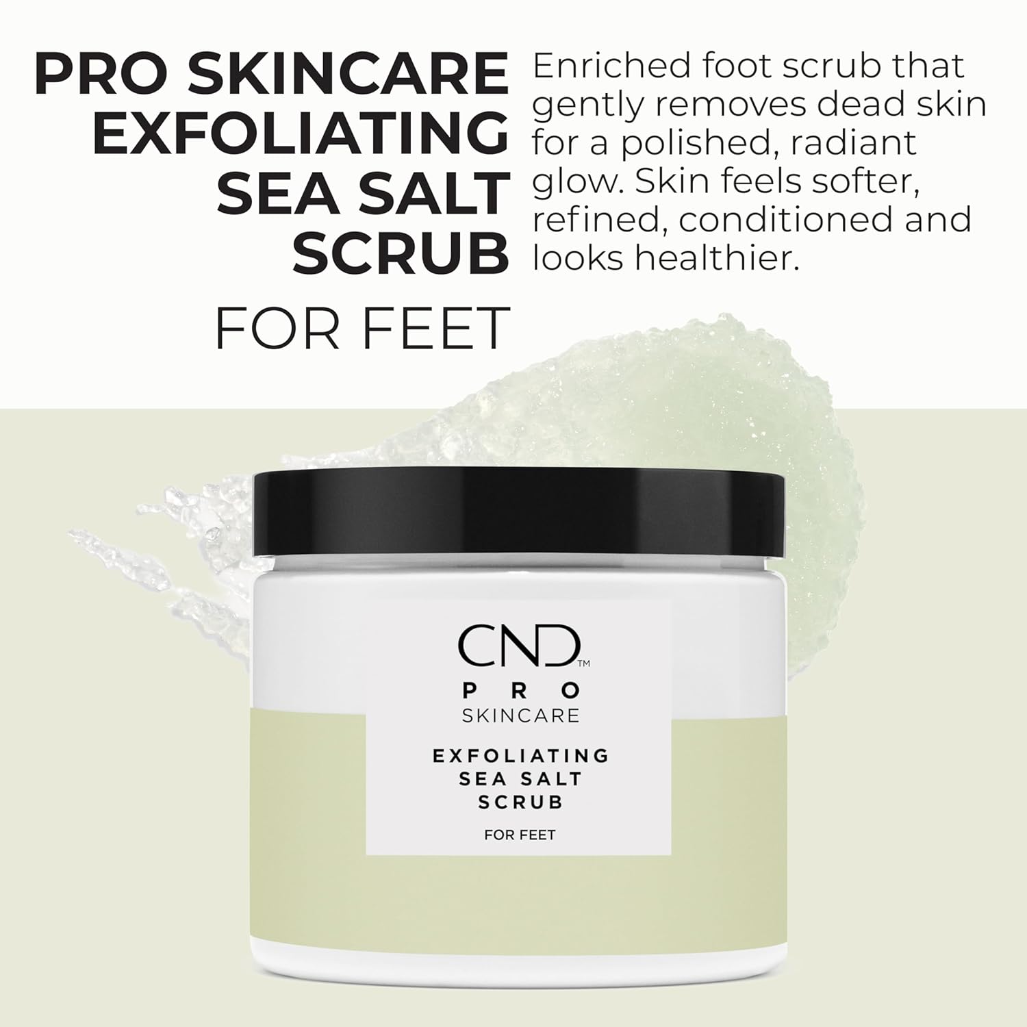 Cnd Pro Skincare Mineral Bath For Feet, Avocado Oil, Vitamin E, And Shea Butter, Natural Vegan Formula, 18 Fl Oz : Beauty & Personal Care