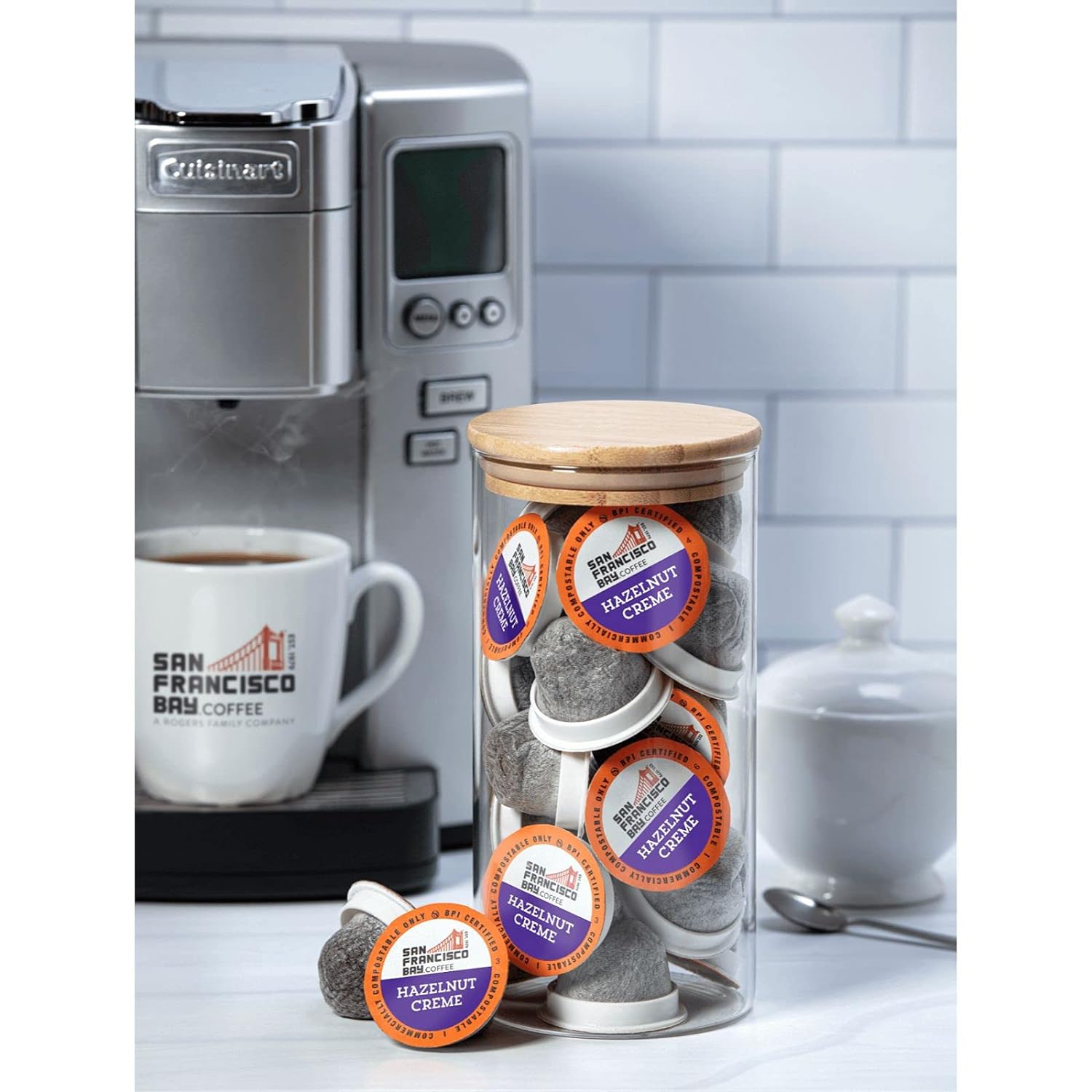 San Francisco Bay Compostable Coffee Pods - Hazelnut Crème (80 Ct) K Cup Compatible including Keurig 2.0, Flavored, Medium Roast : Everything Else