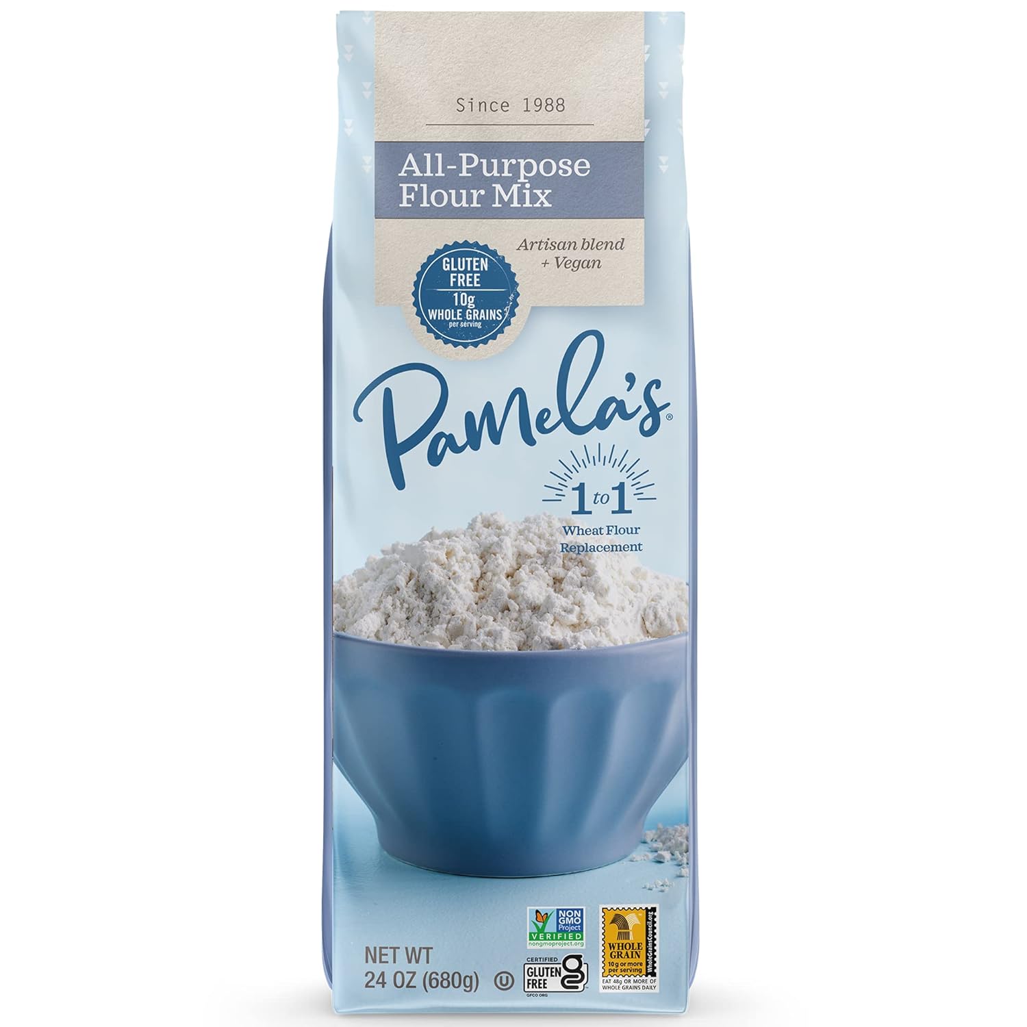 Pamela's Products Gluten Free All Purpose Artisan Flour Blend, 24 Ounce , 6 Count