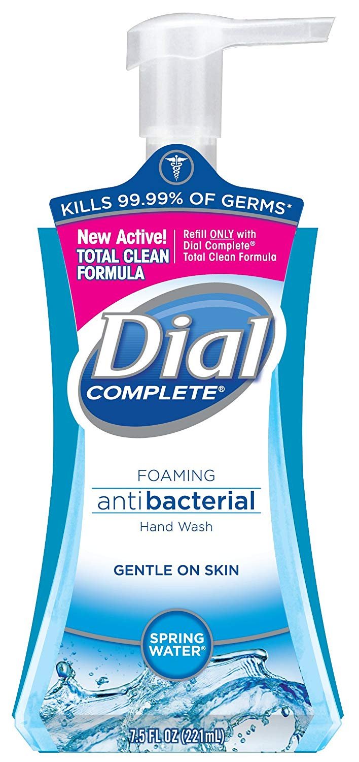 Dial Complete Antibacterial Foaming Hand Soap, 2-Scent Variety Pack, Spring Water/Fresh Pear, 7.5 Fluid Ounces Each , 5 count (Pack of 1) : Beauty & Personal Care