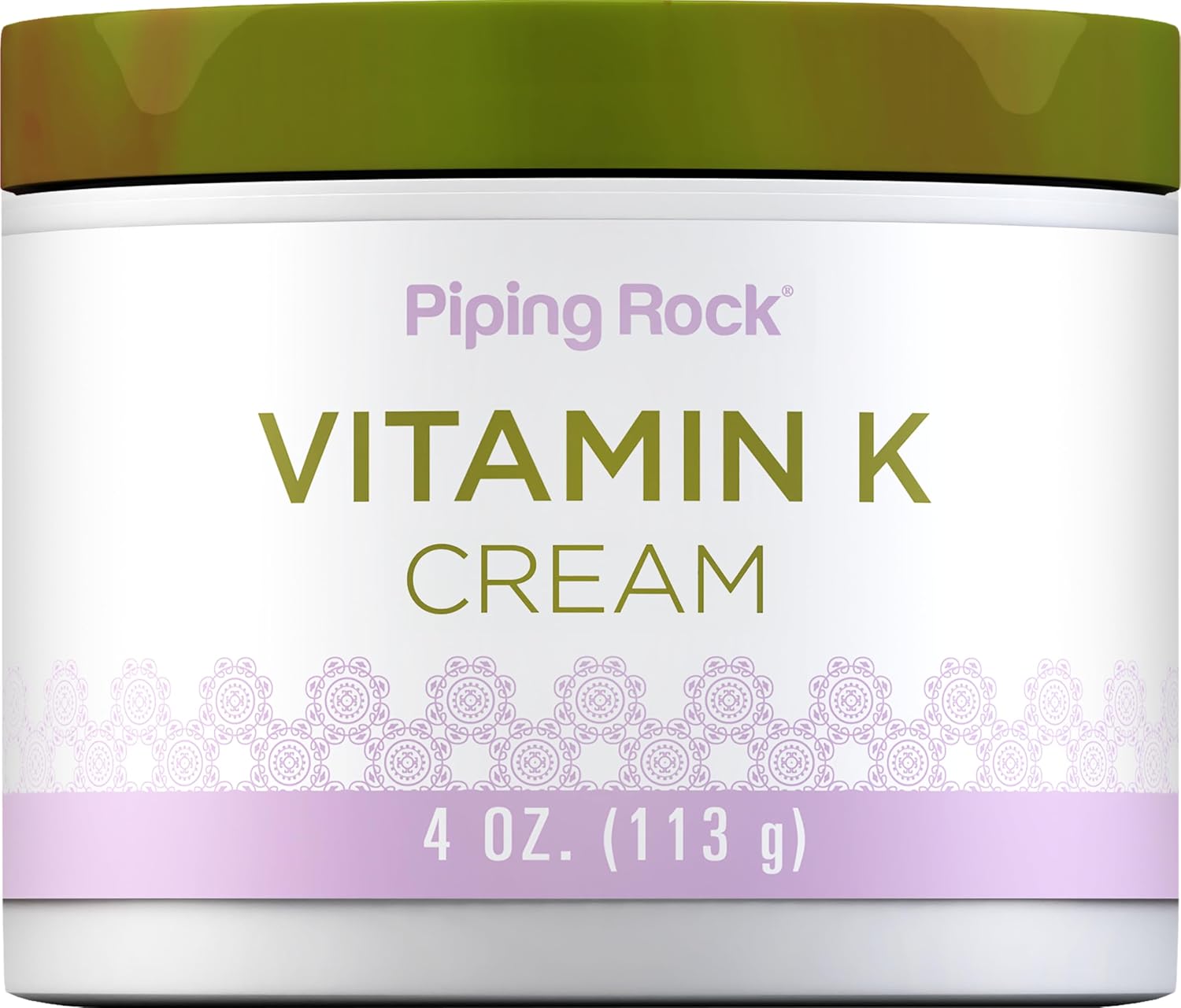 Piping Rock Vitamin K Cream | 4 Ounce | Skin & Under Eye Cream | Non GMO, Gluten Free