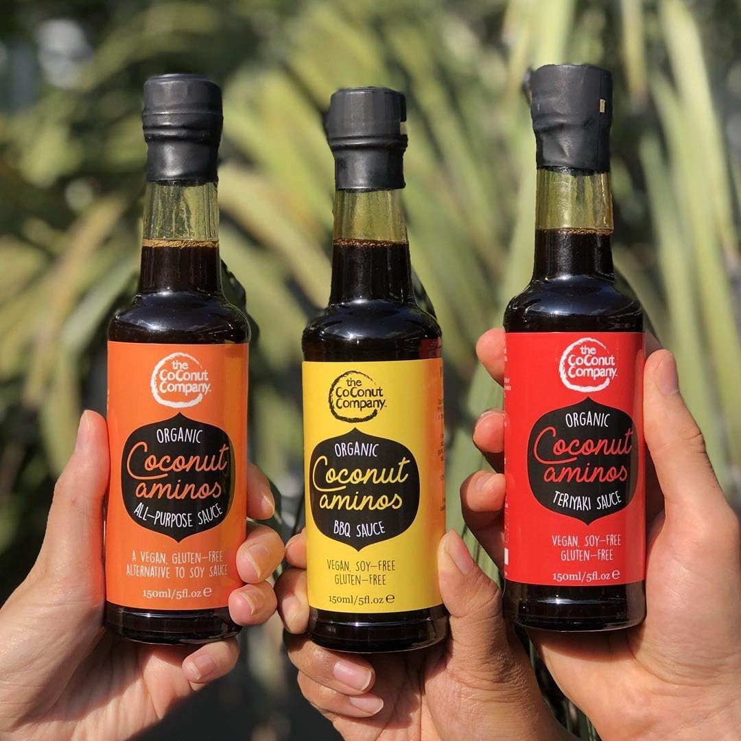 Organic Coconut Aminos 3 x 150ml, Coconut Sauce, 100% Natural, Pure Coconut Sap, Naturally Fermented, Raw, All-Purpose, BBQ, Teriyaki : Amazon.co.uk: Grocery