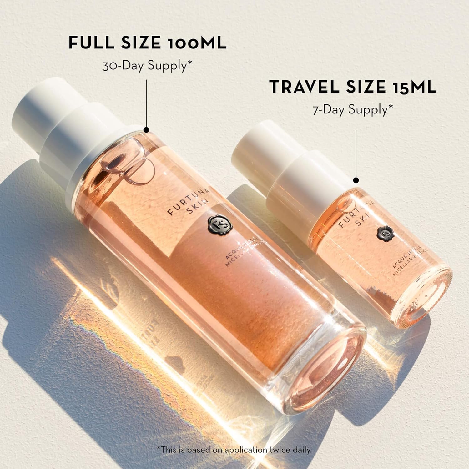 Furtuna Skin Micellar Cleansing Essence Water - Dual-Use Cleanser & Toner, Nutrient-Rich, Ph Balanced, Organic Botanicals, Dermatologist Approved - 15Ml : Beauty & Personal Care