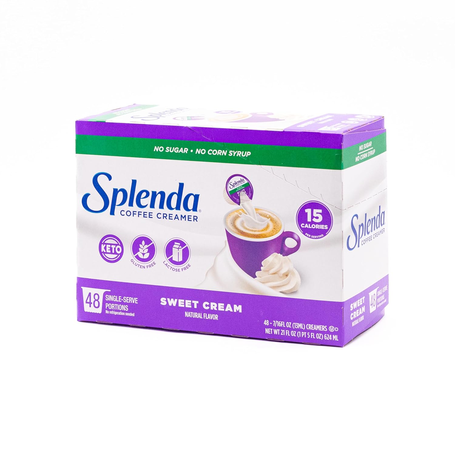 Splenda Single Serve Coffee Creamer Cups, Sugar Free Sweet Cream, 48 Count