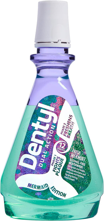 Dentyl Dual Action CPC Mouthwash, 12hrs Fresh Breath & Total Care, Alcohol Free, Mermaid Edition Fresh Mer-Mint, 500 ml : Amazon.co.uk: Health & Personal Care