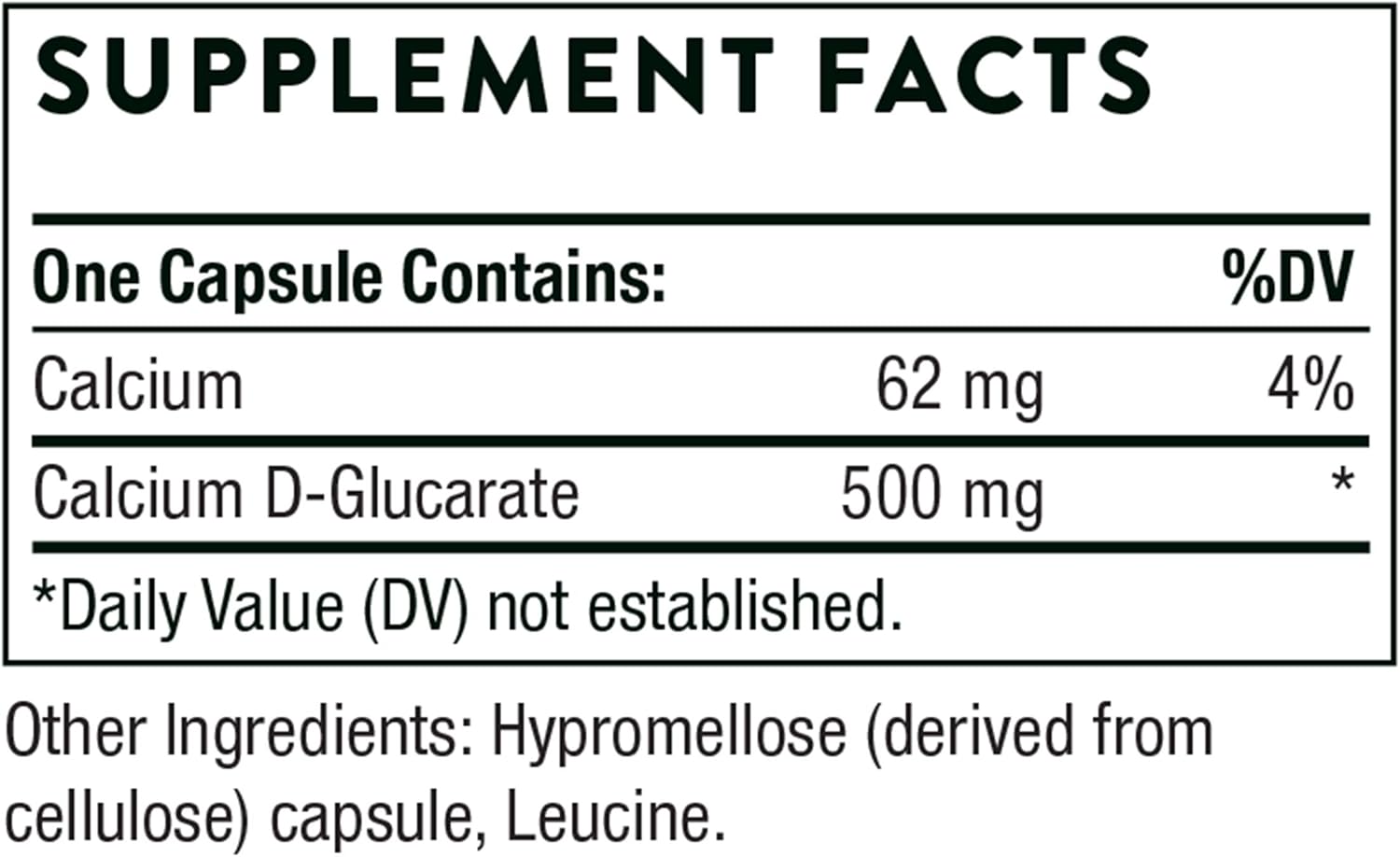 Thorne Calcium D-Glucarate - Dietary Calcium Supplement to Support Liver Health & Healthy Cholesterol Levels in a Normal Range - 90 Capsules