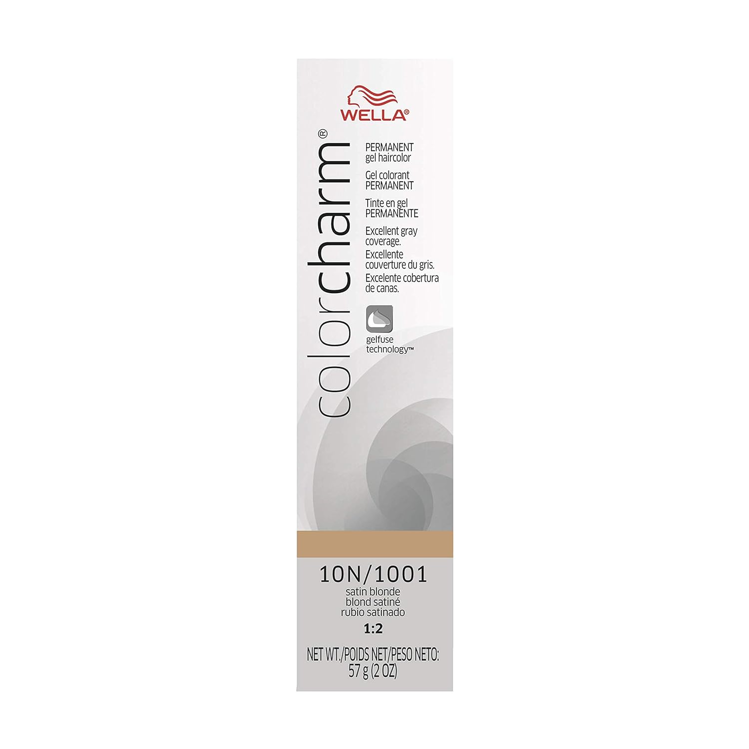 Colorcharm Permanent Gel Hair Color For Gray Coverage, 10N Satin Blonde