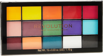Revolution Beauty London, Reloaded Eyeshadow Palette Iconic 2.0 15 Shades 16.5 G