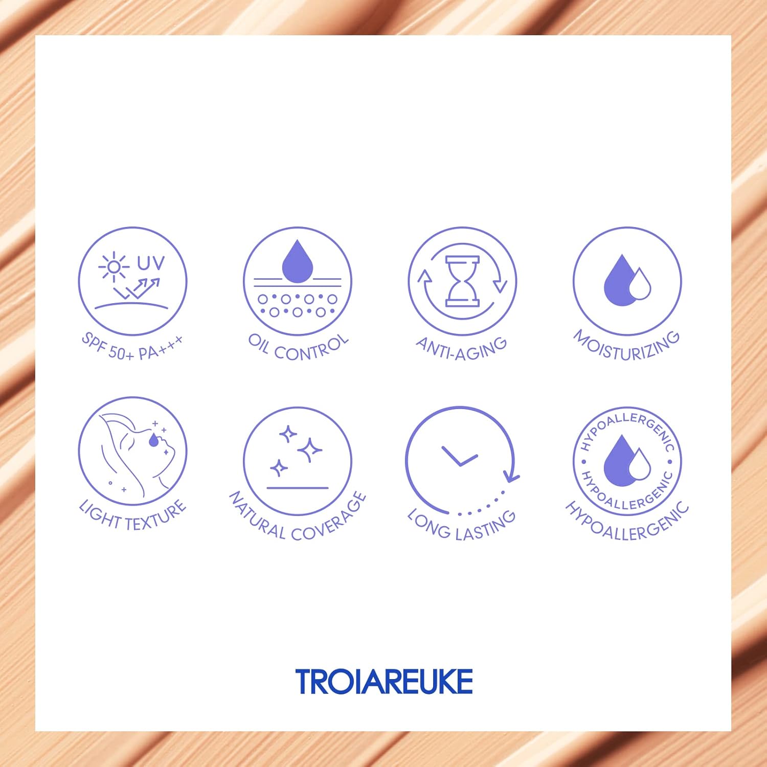 Troiareuke Aesthetic Bb Cream A+ Formula (21 Beige) Spf50+ Pa+++, Lightweight Blemish Balm, Tinted Moisturizer With Medium Coverage, Lasting Foundation Makeup Base For Oily Skin | Korean Beauty Makeup