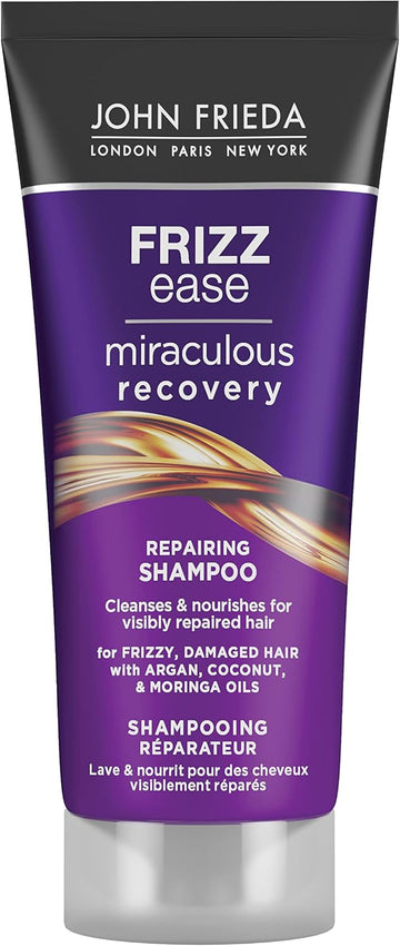 John Frieda Miraculous Recovery Shampoo, 150Ml, Smoothing And Hydrating Travel Shampoo, Anti-Frizz (Pack Of 2) For Frizzy, Dry Hair