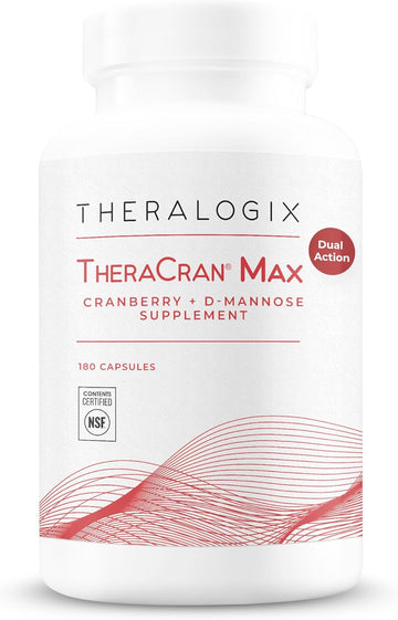 Theralogix Theracran Max - Cranberry + D-Mannose Supplement For Men & Women - Urinary Tract Health Support - 90-Day Supply - Nsf Certified - 180 Capsules