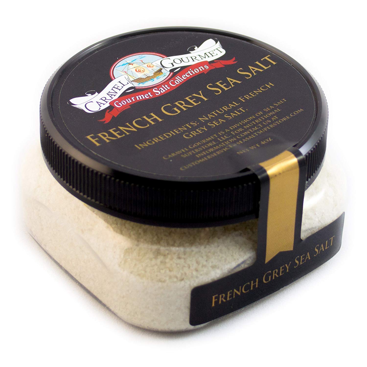 French Grey Celtic Style Sea Salt - From The Coasts Of Brittany, France - Infused With Mineral-Rich Clay - 4 Oz Jar