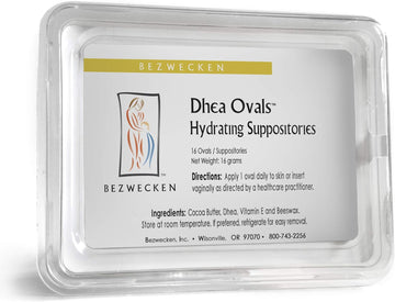 Bezwecken – DHEA Ovals – 16 Oval Suppositories - Free of Estrogen & Progesterone - Same Trusted Formula, New Improved Shape - Professionally Formulated to Alleviate Vaginal Dryness in Menopausal Women