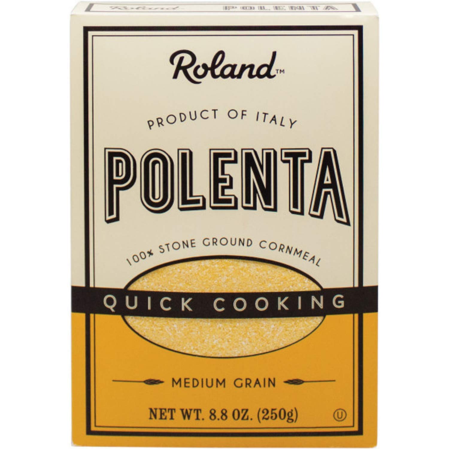 Roland Foods Medium Grain Yellow Polenta, 8.8 Ounce Box, Pack Of 12