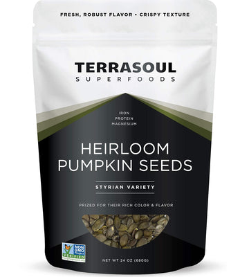 Terrasoul Superfoods Organic Heirloom Pumpkin Seeds, 1.5 Lbs - Sourced From Europe, Keto, Raw, Unsalted