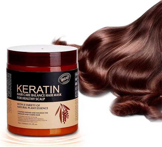 Keratin Hair Mask 2023 New Keratin Moisturizing Hair Mask Keratin Hair Care Balancing Hair Mask For Healthy Scalp