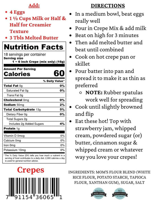 Gluten Free Crepes Mix