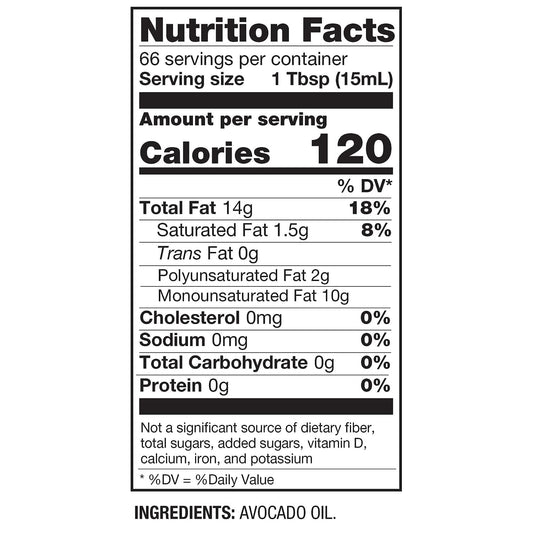 Betterbody Foods Refined Non-Gmo Cooking Oil, Kosher, Keto And Paleo Diet Friendly, Avocado Oil, 1 Liter, 33.8 Fl Oz