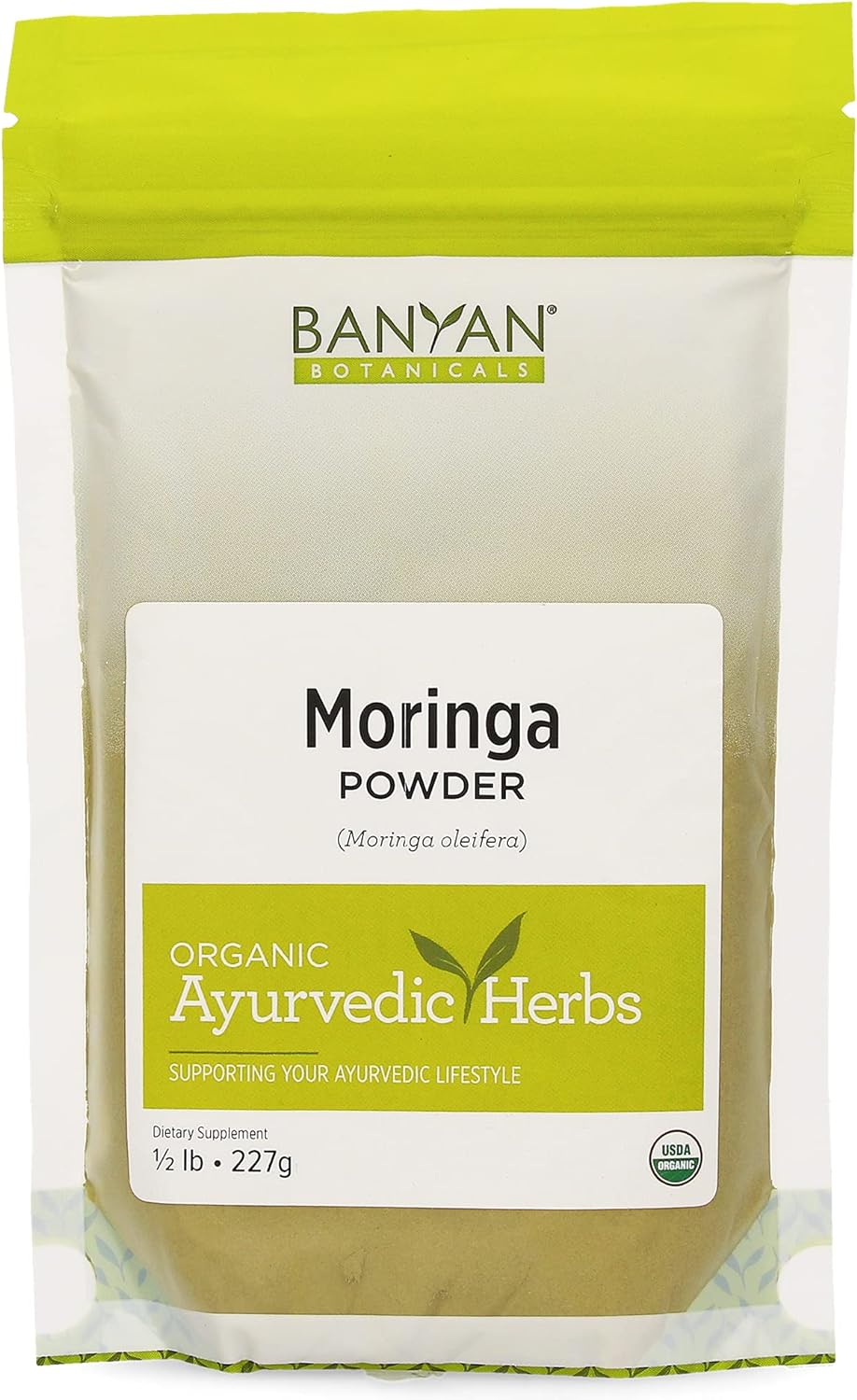 Banyan Botanicals Moringa Leaf Powder - USDA Certified Organic - Moringa Oleifera - Sun Dried - Raw Herbal Superfood - Natural Energy Boost for Optimal Wellness