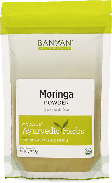 Banyan Botanicals Moringa Leaf Powder - USDA Certified Organic - Moringa Oleifera - Sun Dried - Raw Herbal Superfood - Natural Energy Boost for Optimal Wellness