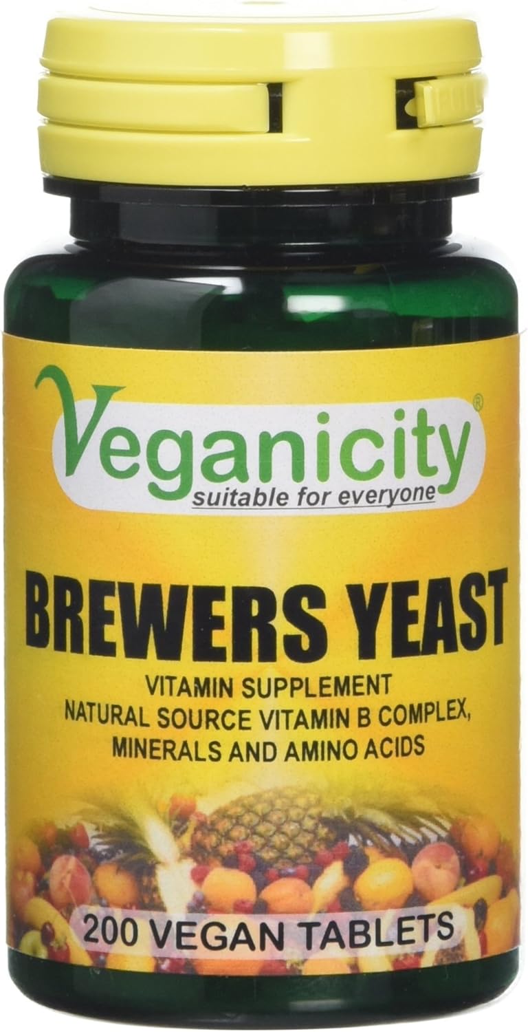 Veganicity Brewers Yeast Energy And General Well Being 300Mg Supplement 200 Tablets Pack Of 2