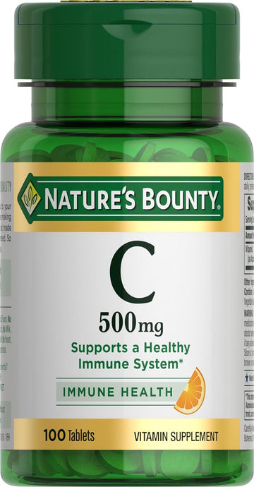 Nature'S Bounty Vitamin C Tablets, Vitamin Supplement, Supports A Healthy Immune System, 500Mg, 100 Count