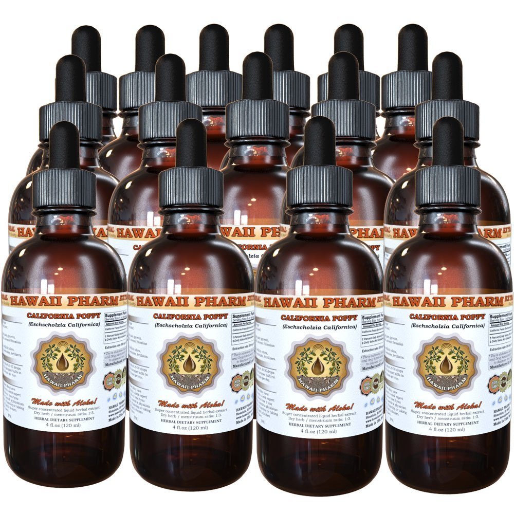 Hawaiipharm Certified Organic California Poppy (Eschscholzia Californica) Liquid Extract 4 Oz : Grocery & Gourmet Food