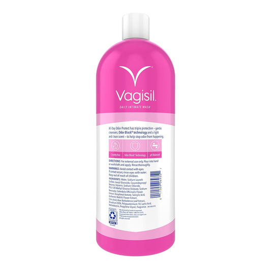 Vagisil Odor Protect Daily Intimate Feminine Wash for Women, Gynecologist Tested, 34 Fl Oz (1L)