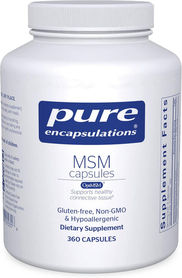 Pure Encapsulations Msm Capsules | Sulfur Supplement To Support Joints, Immune System, Connective Tissue, And Respiratory Health* | 360 Capsules