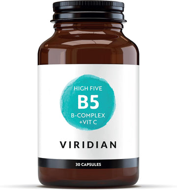 B0037Hch7Cviridian - High B5 Complex + Vit C - 30 Caps | Energy & Immune Support | Reduces Tiredness & Fatigue | Complete B-Vitamin Formula | 100% Active Ingredients | Expertly Formulated