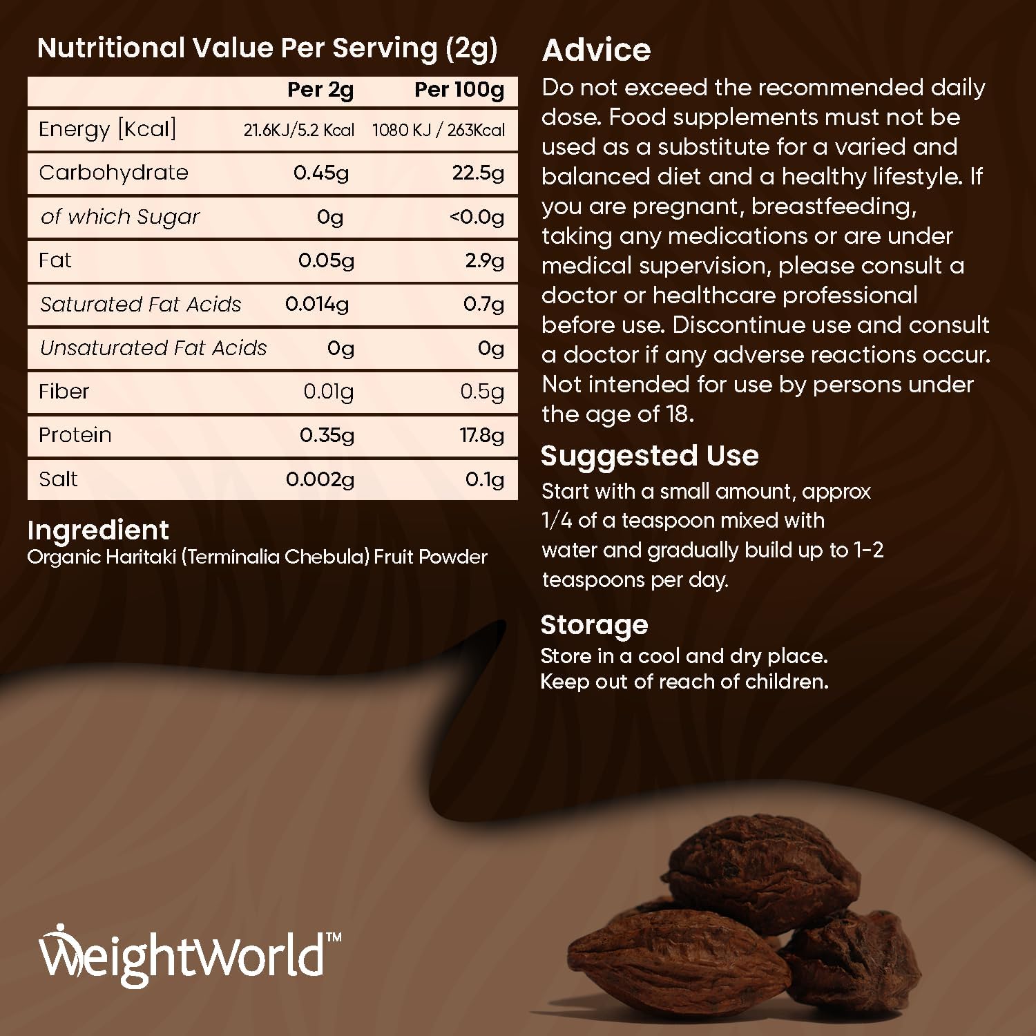 Haritaki Powder Organic (Terminalia Chebula) - Soil Association Certified - For Gut, Skin & Hair - Vegan & Non-GMO - Organic Superfood Powder for Rejuvenation - Alternative to Haritaki Capsules : Amazon.co.uk: Health & Personal Care