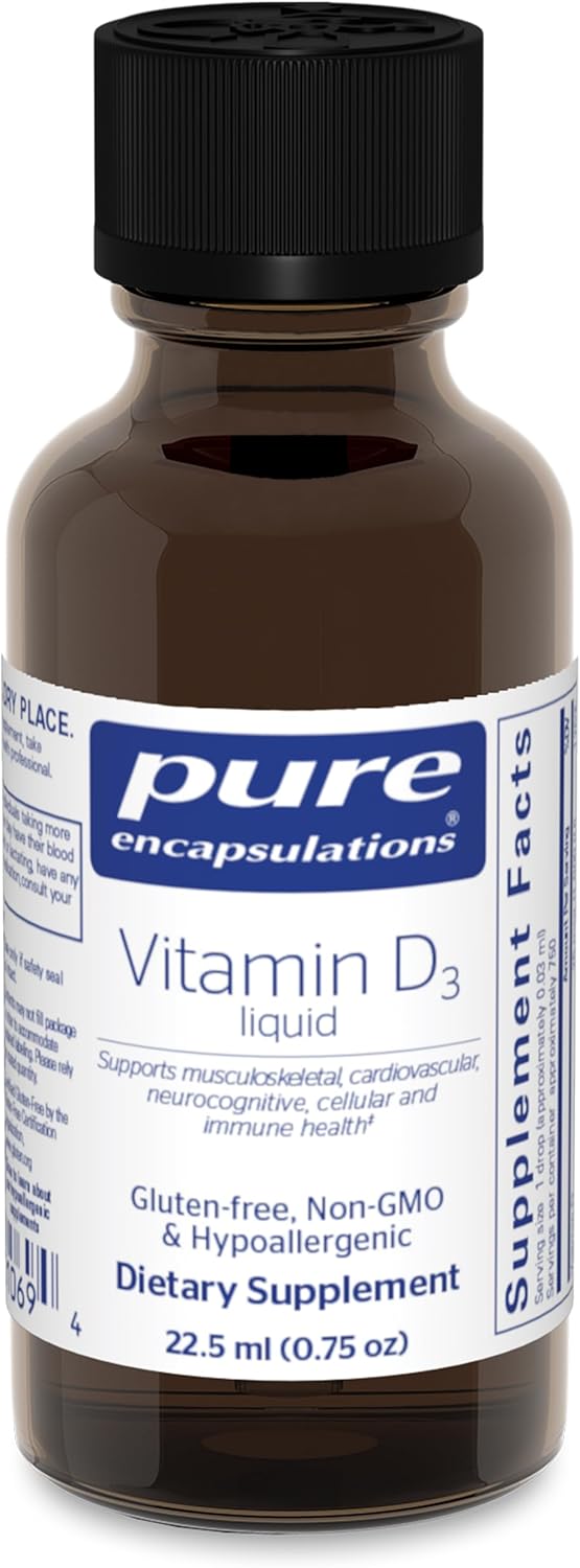 Pure Encapsulations Vitamin D3 Liquid | Supplement To Support Bone, Breast, Cardiovascular, Colon, And Immune Health* | 0.75 Fl. Oz