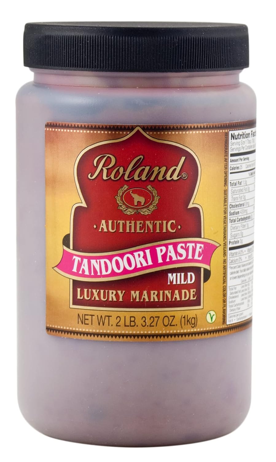 Roland Foods Tandoori Paste, Mild, Luxury Marinade, Specialty Imported Food, 35.3-Ounce Jar