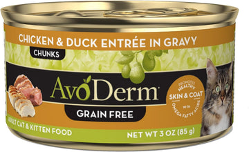 Avoderm Natural Entree Chicken And Duck In Gravy For Cats, 3-Ounce Cans, Case Of 24