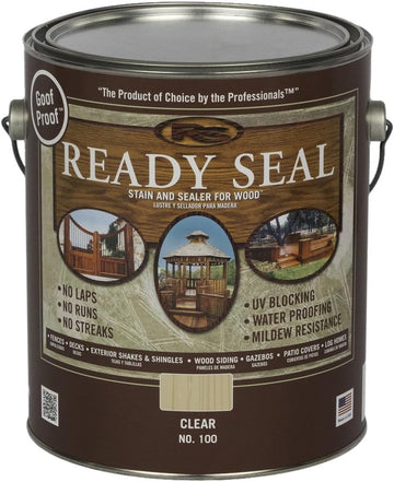Ready Seal 100 Clear, 1-Gallon Exterior Wood Stain and Sealer, 1 gallon (Packaging may vary) : Health & Household