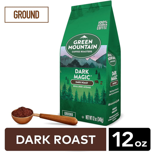 Green Mountain Coffee Roasters, Dark Magic, Ground Coffee, Dark Roast, Bagged 12oz