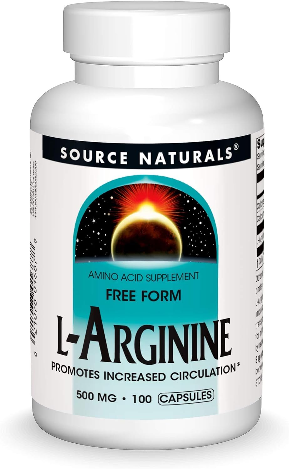 Source Naturals Free Form L-Arginine, 500mg - 100 Capsules