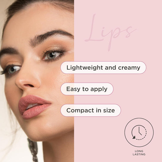 Lip Duo 2-In-1 Lipstick & Liner From Sculpted By Aimee (Mauve Match) - Travel-Friendly, Double-Ended Lip Duo To Sculpt, Shape & Colour Lips