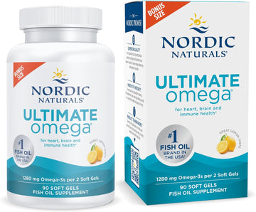 Nordic Naturals Ultimate Omega, Lemon Flavor - 90 Soft Gels - 1280 mg