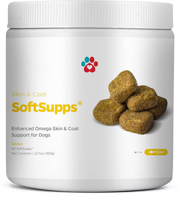 Pet Parents® Skin & Coat SoftSupps® Dog Skin and Coat Supplement with Omega 3 Fish Oil for Dogs, Vitamin E for Dogs, and Biotin for Dogs for Dog Itch Relief, Dog Skin Care, 90ct Skin Vitamins for Dogs